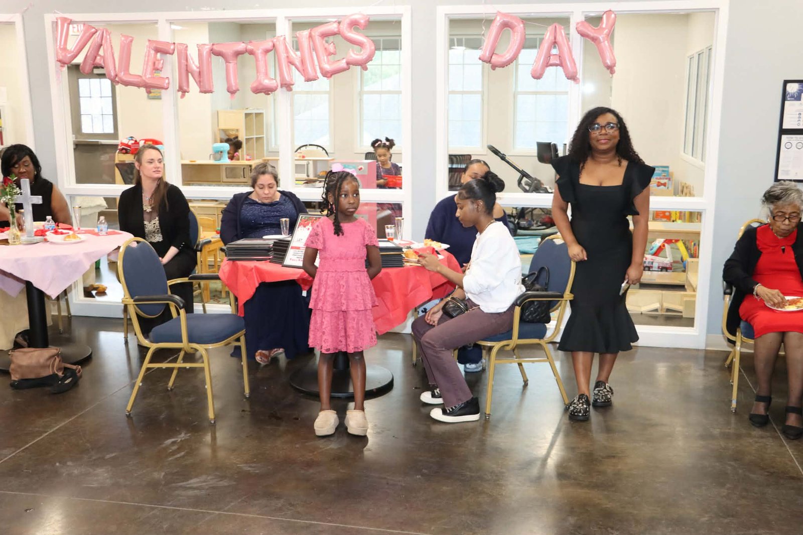 Ladies at the Valentine's Day Ball